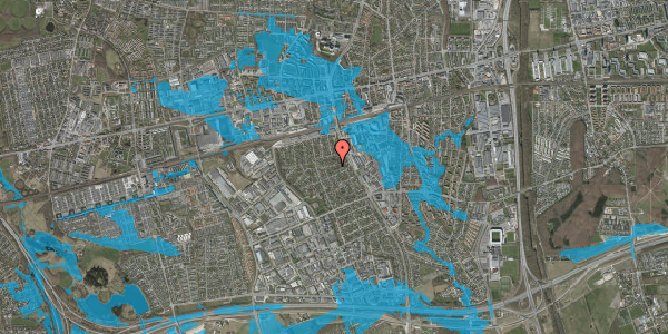 Oversvømmelsesrisiko fra vandløb på Hedegårds Allé 13, 2605 Brøndby