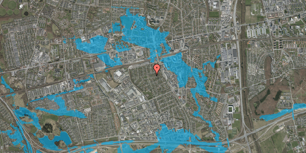 Oversvømmelsesrisiko fra vandløb på Hedegårds Allé 24, 2605 Brøndby