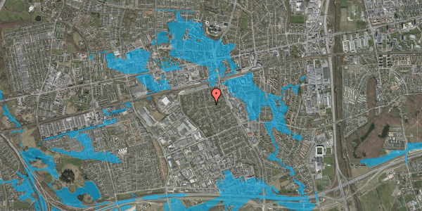 Oversvømmelsesrisiko fra vandløb på Hedegårds Allé 28, 2605 Brøndby
