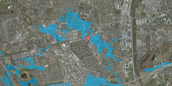 Oversvømmelsesrisiko fra vandløb på Hederavej 19, 2605 Brøndby