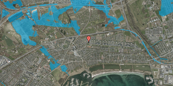 Oversvømmelsesrisiko fra vandløb på Holstedparken 44, 2660 Brøndby Strand