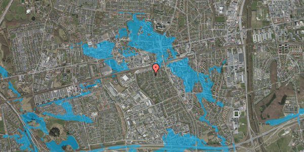 Oversvømmelsesrisiko fra vandløb på Hvedemarksvej 7, 2605 Brøndby