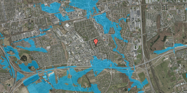 Oversvømmelsesrisiko fra vandløb på Hørmarksvej 42, 2605 Brøndby