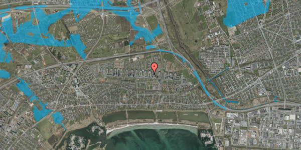 Oversvømmelsesrisiko fra vandløb på Kisumparken 66, 3. th, 2660 Brøndby Strand