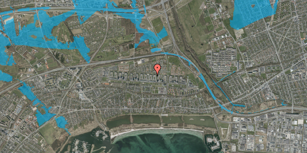 Oversvømmelsesrisiko fra vandløb på Kisumparken 84, 1. th, 2660 Brøndby Strand