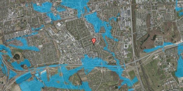 Oversvømmelsesrisiko fra vandløb på Knudslundvej 15, 2605 Brøndby