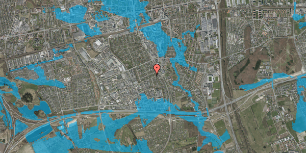 Oversvømmelsesrisiko fra vandløb på Knudslundvej 16, 2605 Brøndby