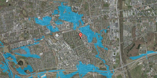 Oversvømmelsesrisiko fra vandløb på Nordtoftevej 5, 2605 Brøndby