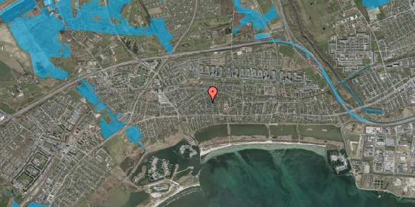 Oversvømmelsesrisiko fra vandløb på Pligtgårdsvej 16, 2660 Brøndby Strand