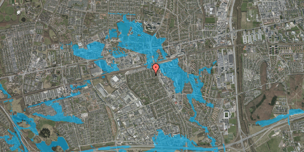 Oversvømmelsesrisiko fra vandløb på Plovmarksvej 6, 2605 Brøndby