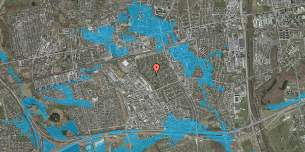 Oversvømmelsesrisiko fra vandløb på Rundvangen 5, 2605 Brøndby