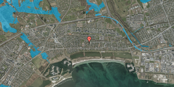 Oversvømmelsesrisiko fra vandløb på Strandskolevej 288, 2660 Brøndby Strand