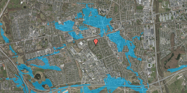 Oversvømmelsesrisiko fra vandløb på Svanedammen 3, 2605 Brøndby