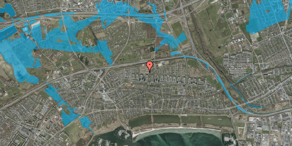 Oversvømmelsesrisiko fra vandløb på Søholtparken 6, 2660 Brøndby Strand