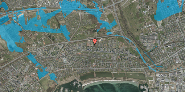 Oversvømmelsesrisiko fra vandløb på Søholtparken 16, 2660 Brøndby Strand