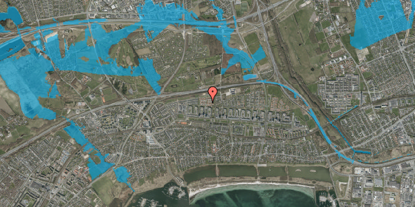 Oversvømmelsesrisiko fra vandløb på Søholtparken 34, 2660 Brøndby Strand