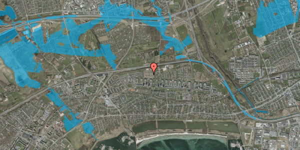 Oversvømmelsesrisiko fra vandløb på Søholtparken 42, 2660 Brøndby Strand