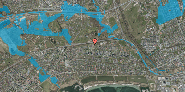 Oversvømmelsesrisiko fra vandløb på Søholtparken 90, 2660 Brøndby Strand