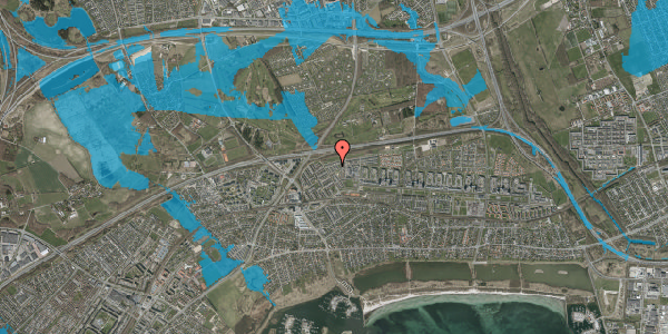 Oversvømmelsesrisiko fra vandløb på Tingstedparken 36, 2660 Brøndby Strand