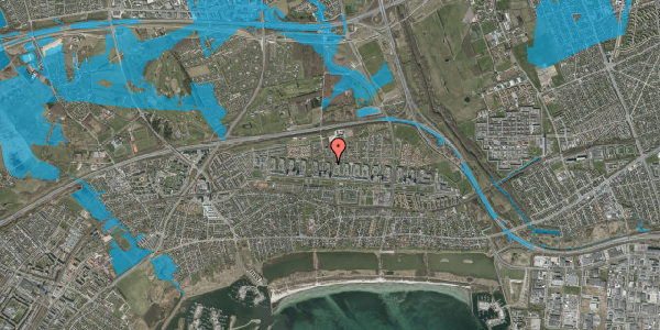 Oversvømmelsesrisiko fra vandløb på Ulsøparken 16, st. tv, 2660 Brøndby Strand