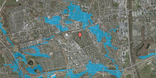 Oversvømmelsesrisiko fra vandløb på Vesterleds Allé 14, 2605 Brøndby