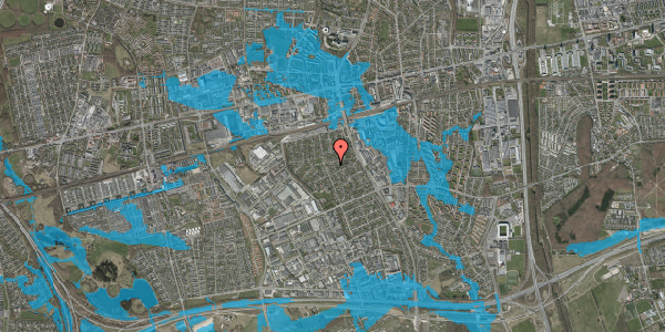 Oversvømmelsesrisiko fra vandløb på Vesttoftevej 4, 2605 Brøndby