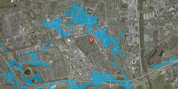 Oversvømmelsesrisiko fra vandløb på Vesttoftevej 5, 2605 Brøndby