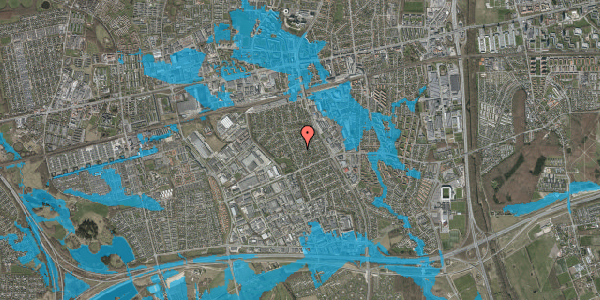 Oversvømmelsesrisiko fra vandløb på Vesttoftevej 25, 2605 Brøndby