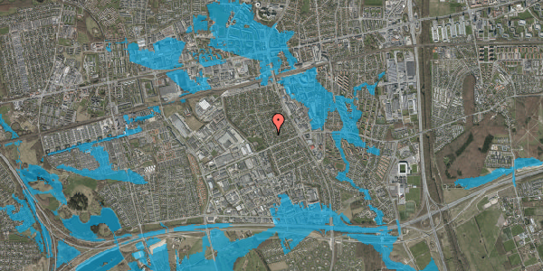 Oversvømmelsesrisiko fra vandløb på Vesttoftevej 34, 2605 Brøndby
