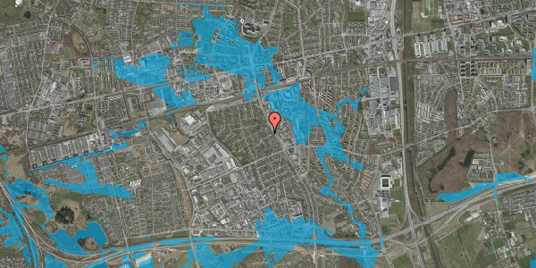 Oversvømmelsesrisiko fra vandløb på Østtoftevej 7, 2605 Brøndby