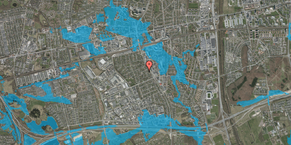 Oversvømmelsesrisiko fra vandløb på Østtoftevej 10, 2605 Brøndby