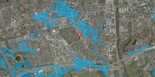Oversvømmelsesrisiko fra vandløb på Østtoftevej 20, 2605 Brøndby