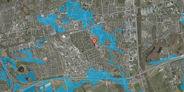 Oversvømmelsesrisiko fra vandløb på Østtoftevej 22, 2605 Brøndby