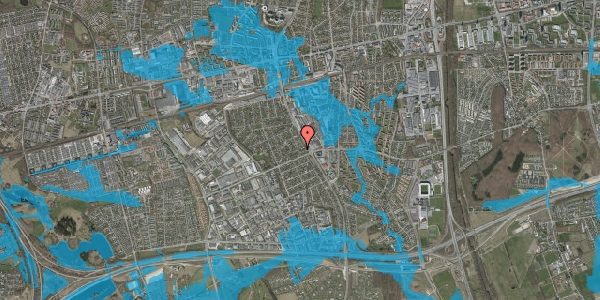 Oversvømmelsesrisiko fra vandløb på Østtoftevej 27, 2605 Brøndby
