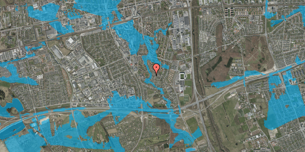 Oversvømmelsesrisiko fra vandløb på Åparken 76, 2605 Brøndby