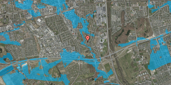 Oversvømmelsesrisiko fra vandløb på Åparken 102, 2605 Brøndby