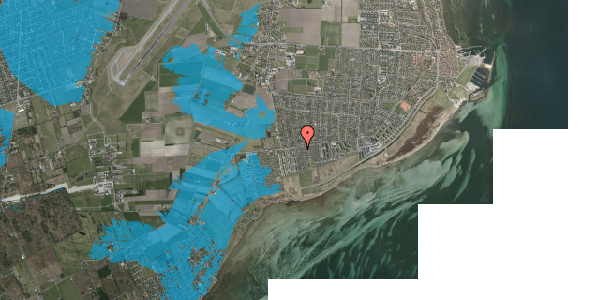 Oversvømmelsesrisiko fra vandløb på St Magleby Strandvej 7, 2791 Dragør