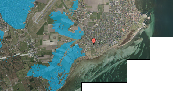 Oversvømmelsesrisiko fra vandløb på St Magleby Strandvej 25, 2791 Dragør