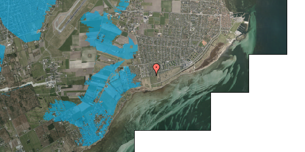 Oversvømmelsesrisiko fra vandløb på St Magleby Strandvej 59, 2791 Dragør