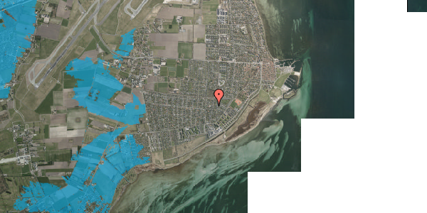 Oversvømmelsesrisiko fra vandløb på Sydstrandsvej 22, 2791 Dragør