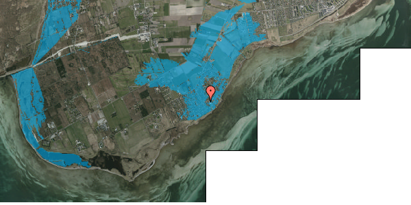 Oversvømmelsesrisiko fra vandløb på Tværvej 41C, 2791 Dragør