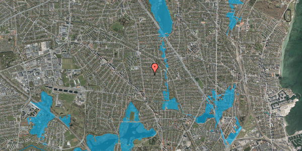 Oversvømmelsesrisiko fra vandløb på Almindingen 28, 2870 Dyssegård