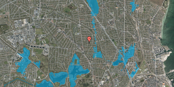 Oversvømmelsesrisiko fra vandløb på Almindingen 44, 2870 Dyssegård