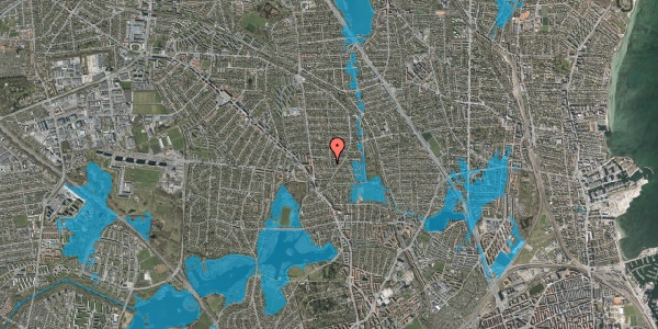 Oversvømmelsesrisiko fra vandløb på Almindingen 60, 2870 Dyssegård