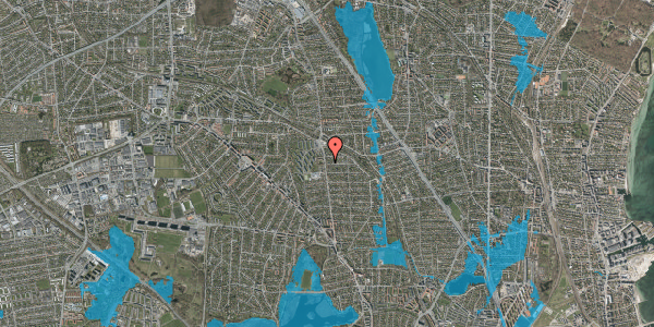 Oversvømmelsesrisiko fra vandløb på Brødrevej 1A, 2870 Dyssegård