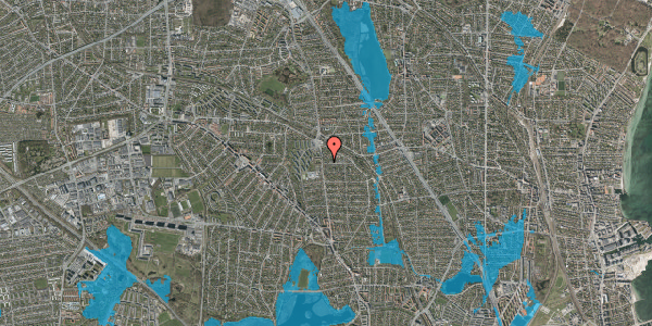 Oversvømmelsesrisiko fra vandløb på Brødrevej 1C, 2870 Dyssegård