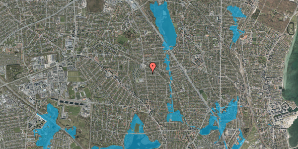 Oversvømmelsesrisiko fra vandløb på Brødrevej 7, 2870 Dyssegård