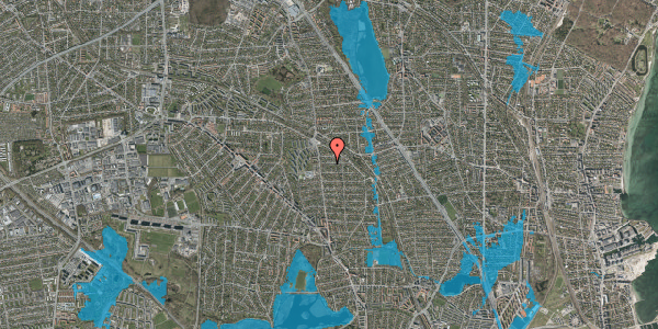 Oversvømmelsesrisiko fra vandløb på Brødrevej 8, 2870 Dyssegård
