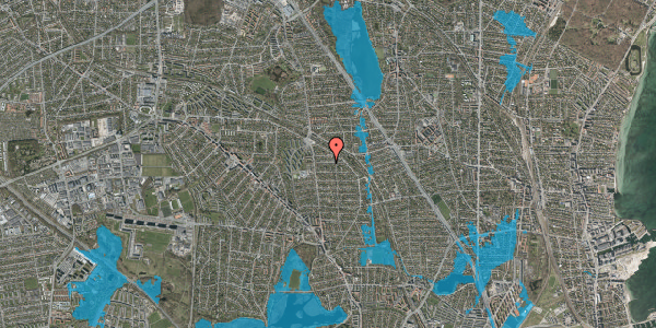 Oversvømmelsesrisiko fra vandløb på Brødrevej 14, 2870 Dyssegård