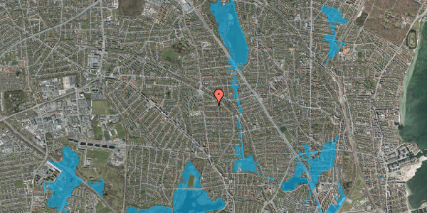 Oversvømmelsesrisiko fra vandløb på Brødrevej 16, 2870 Dyssegård